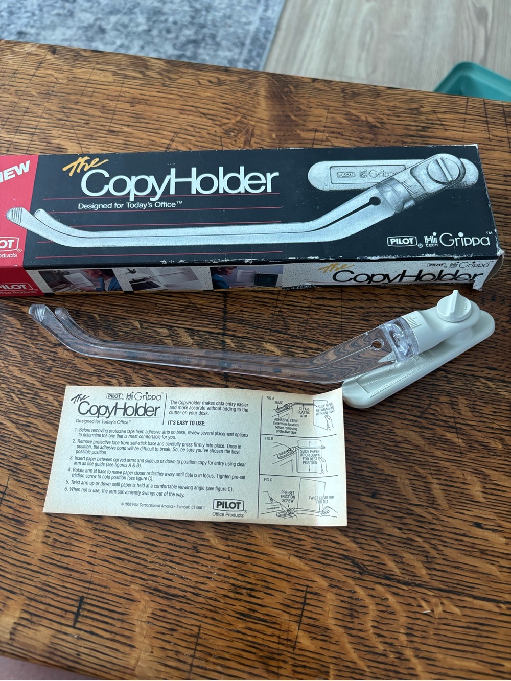 Vintage New In Box Pilot The CopyHolder Grippa Desk Paper Holder - Picture 3 of 4